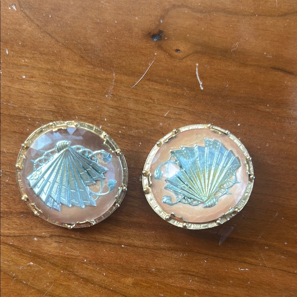 Gold and Silver Shell Earrings